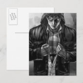 Superman Earth Hoesje - Zwart-wit Briefkaart (Voorkant / Achterkant)