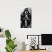 Superman Earth Hoesje - Zwart-wit Poster (Thuiskantoor)