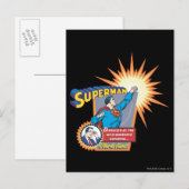 Superman en Clark Kent Briefkaart (Voorkant / Achterkant)