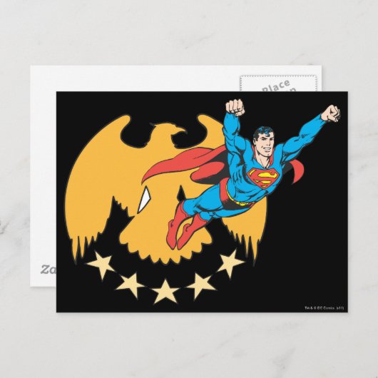 Superman en Eagle Briefkaart (Voorkant / Achterkant)