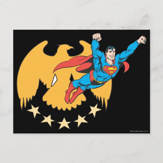 Superman en Eagle Briefkaart (Voorkant)