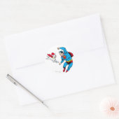 Superman en Krypto 2 Ronde Sticker (Envelop)