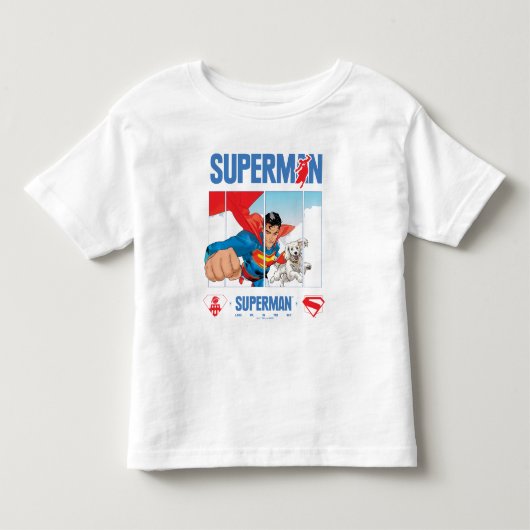 Superman en Krypto in de vlucht Kinder Shirts (Voorkant)
