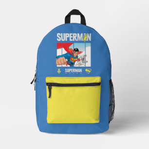 Superman en Krypto nemen vlucht Bedrukte Rugzak