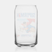 Superman en Krypto nemen vlucht Blikvorm Glas (Achterkant)