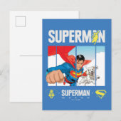 Superman en Krypto nemen vlucht Briefkaart (Voorkant / Achterkant)