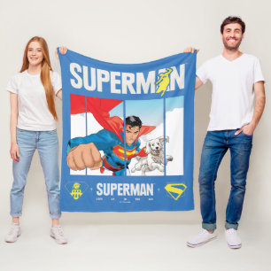 Superman en Krypto nemen vlucht Fleece Deken