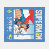 Superman en Krypto nemen vlucht Fleece Deken (Voorkant (Horizontaal))