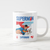 Superman en Krypto nemen vlucht Grote Koffiekop (Rechts)