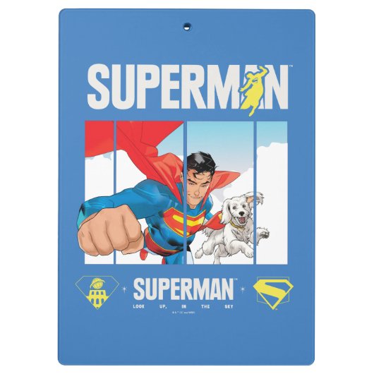 Superman en Krypto nemen vlucht Klembord (Achterkant)