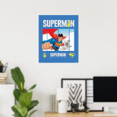 Superman en Krypto nemen vlucht Poster (Thuiskantoor)