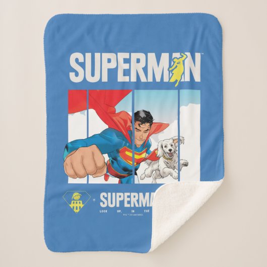 Superman en Krypto nemen vlucht Sherpa Deken (Voorkant)