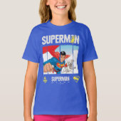 Superman en Krypto nemen vlucht T-shirt (Voorkant)