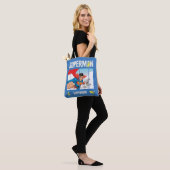 Superman en Krypto nemen vlucht Tote Bag (Op model)