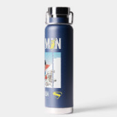 Superman en Krypto nemen vlucht Waterfles (Achterkant)