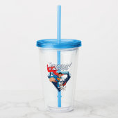 Superman en Krypto stijgen Acryl Drinkbeker (Voorkant)