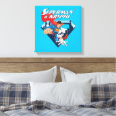 Superman en Krypto stijgen Canvas Afdruk (Insitu (Slaapkamer))