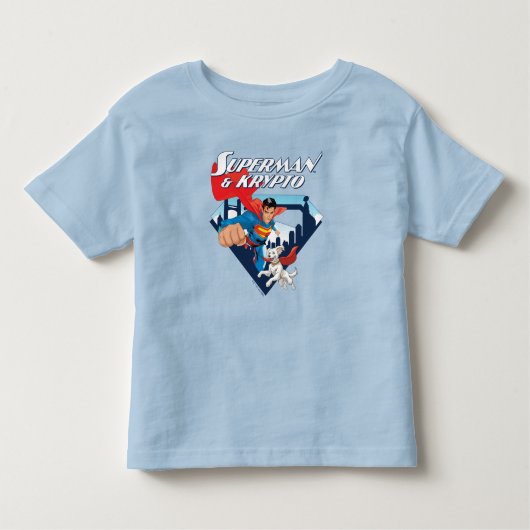 Superman en Krypto stijgen Kinder Shirts (Voorkant)