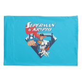 Superman en Krypto stijgen Kussensloop (Achterkant)