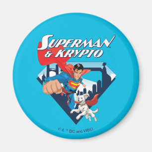 Superman en Krypto stijgen Magneet
