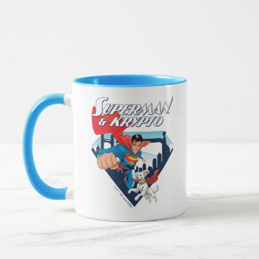 Superman en Krypto stijgen Mok (Links)