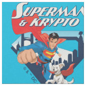Superman en Krypto stijgen Stof (Close Up)