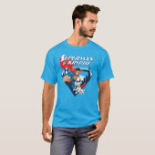 Superman en Krypto stijgen T-shirt (Voorkant volledig)