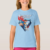 Superman en Krypto stijgen T-shirt (Voorkant)