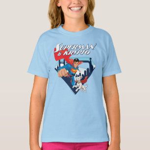 Superman en Krypto stijgen T-shirt