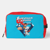 Superman en Krypto stijgen Toilettasje (Achterkant)