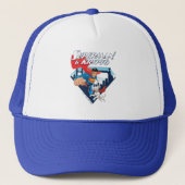 Superman en Krypto stijgen Trucker Pet (Voorkant)