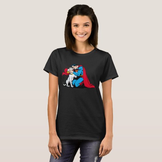 Superman en Krypto T-shirt (Voorkant volledig)