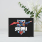 Superman en Logo grens Briefkaart (Staand voorkant)