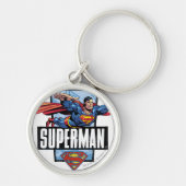 Superman en Logo grens Sleutelhanger (Voorkant)