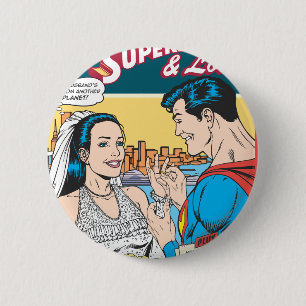Superman en Lois Comic Ronde Button 5,7 Cm