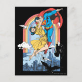 Superman en Lois in Geel Briefkaart (Voorkant)