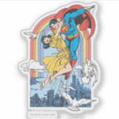 Superman en Lois in Geel Sticker (Voorkant)