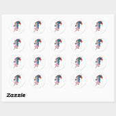 Superman en Lois in roze Ronde Sticker (Vel)