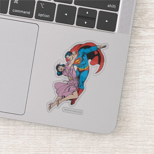 Superman en Lois in roze Sticker (Detail)