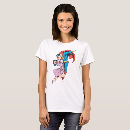 Superman en Lois in roze T-shirt (Voorkant volledig)