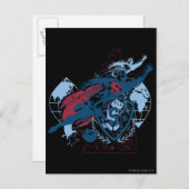 Superman en Map Briefkaart (Voorkant / Achterkant)