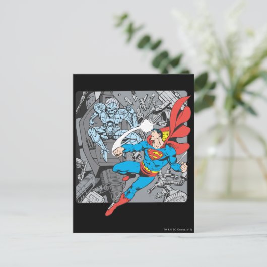Superman Fights Brainiac Briefkaart (Staand voorkant)