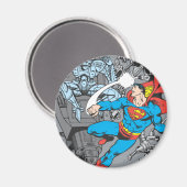 Superman Fights Brainiac Magneet (Voorkant / Achterkant)