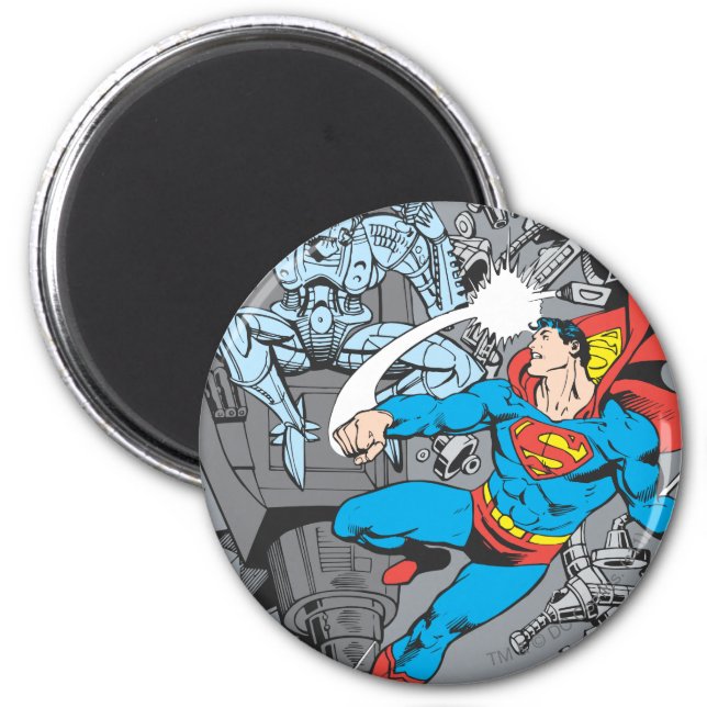 Superman Fights Brainiac Magneet (Voorkant)