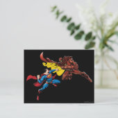Superman Fights Briefkaart (Staand voorkant)