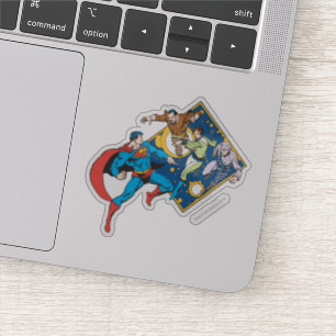 Superman Fights Enemies Sticker