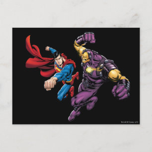 Superman Fights Enemy 2 Briefkaart