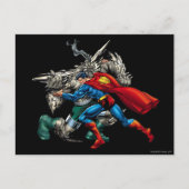 Superman Fights Enemy Briefkaart (Voorkant)
