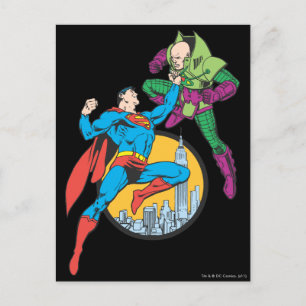 Superman Fights Lex Luthor Briefkaart