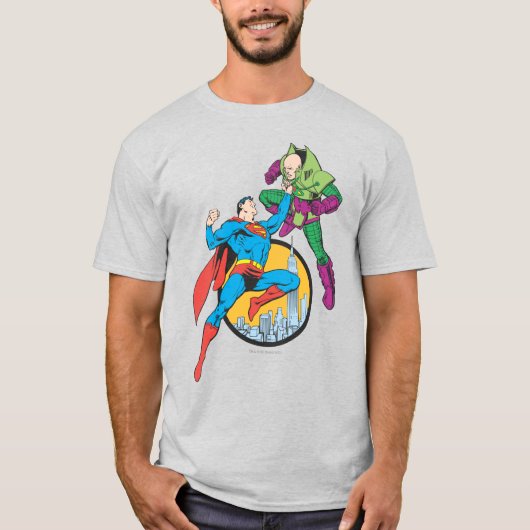 Superman Fights Lex Luthor T-shirt (Voorkant)